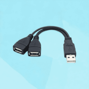 USB 2.0 A Male to 2 Dual USB Female